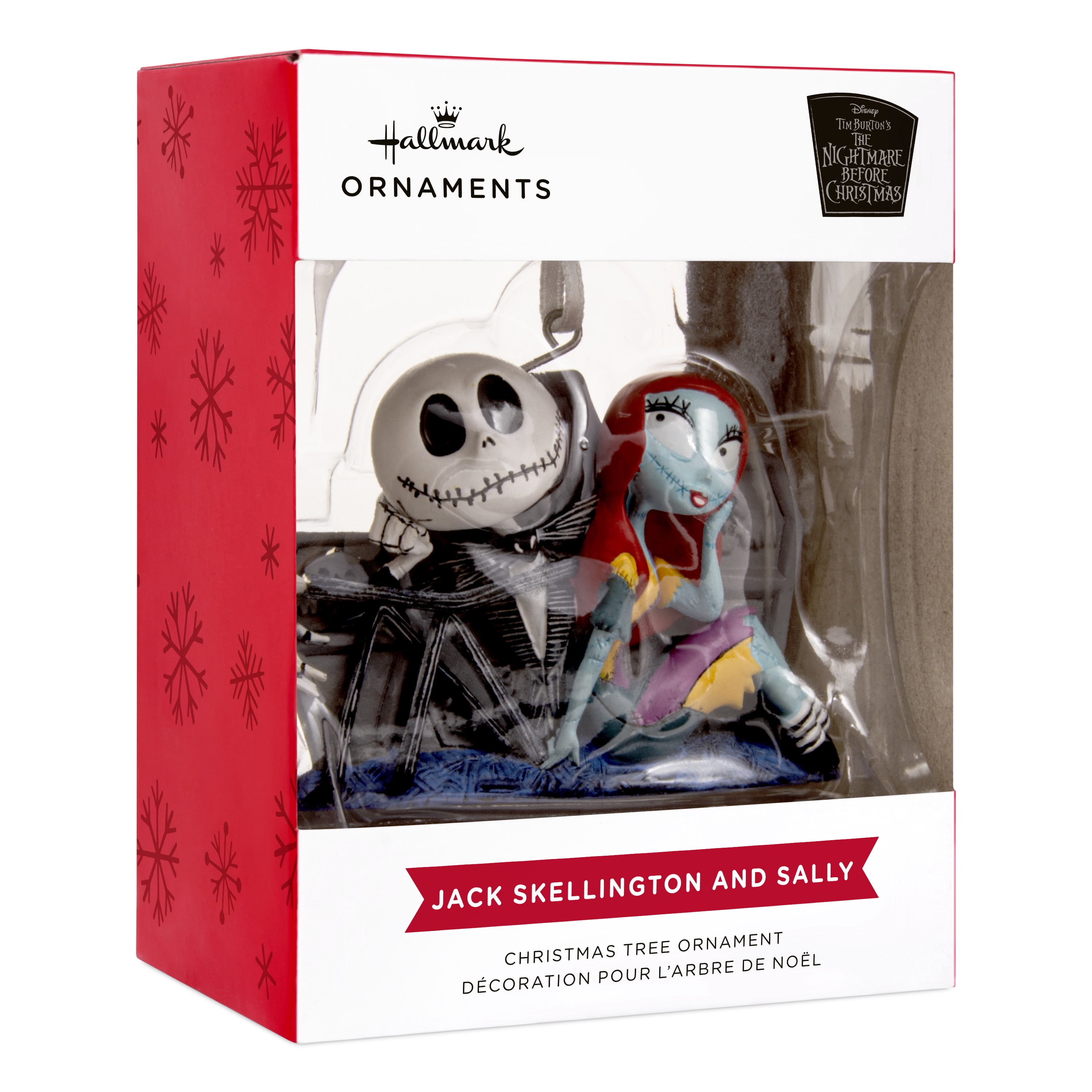 Hallmark Christmas Ornament (Disney Jack, Sally with Tombstones), 1 Count