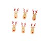 thumbnail image 2 of 6 etiquetas de madera para colgar en el árbol de Navidad con clips para repisas de chimenea. Reno rojo, 2 of 9