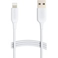thumbnail image 1 of Cable USB A a Lightning de ABS, cargador certificado MFi para Apple iPhone 14 13 12 11 X Xs Pro, Pro Max, Plus, iPad, blanco, 6 pies, 1 of 5