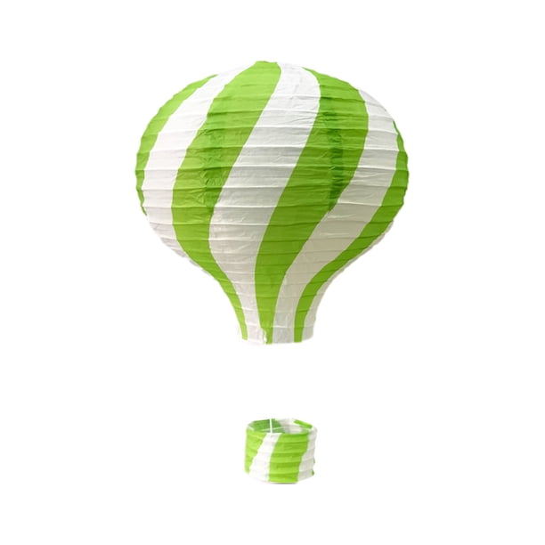 Farolillos de papel colgantes con forma de globo aerostático para bodas y fiestas, juego de farolillos de papel de 45 cm para decoración de centros comerciales, lámparas esféricas para cumpleaños, an