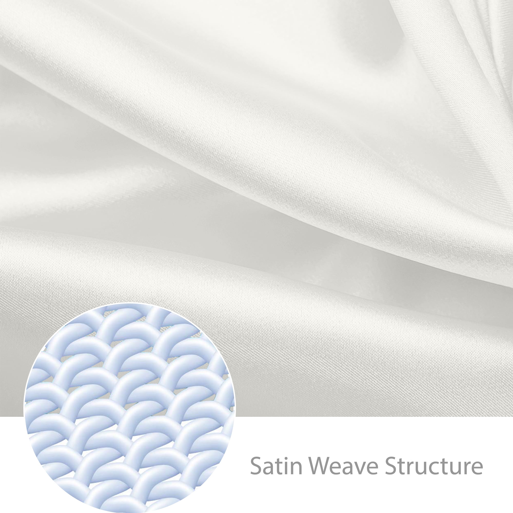 Luxury Home 4-Piece 90 GSM White Polyester Bed Sheet Set, Queen - Hypoallergenic