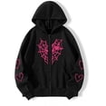 thumbnail image 2 of Sudadera con capucha gótica con estampado de telaraña en forma de corazón, chaqueta Punk con cremallera, abrigo, ropa de calle holgada de gran tamaño Harajuku, 2 of 4