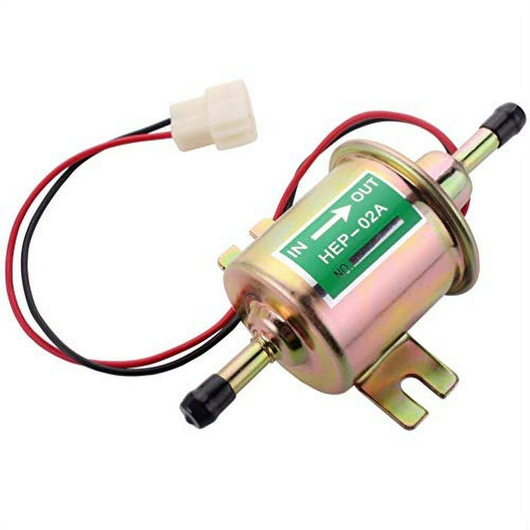 Inline Fuel Pump 12v Electric Transfer Universal Low Pressure Gas Diesel  Fuel Pump 2.5-4psi HEP-02A 
