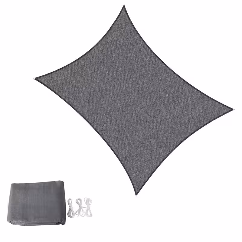 thumbnail image 1 of Vela de sombra Rectangular con protección UV para patio, patio trasero, césped, jardín, eventos al aire libre, gris, 1 of 8