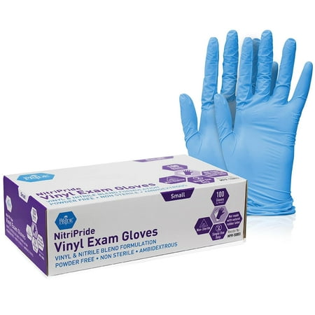 ( only 9 box)MedPride Powder-Free NitriPride Nitrile Disposable Gloves  Size S  100 Count