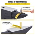 thumbnail image 4 of VEVOR Cast Iron Anvil, 132 lbs(60kg) Single Horn Anvil with Large Countertop and Stable Base, High Hardness Rugged Round Horn Anvil Blacksmith, for Bending, Shaping, 4 of 9