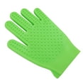 thumbnail image 3 of Pet Grooming Glove Silicone Double Sided Fast Frothing Durable Cat Hair Removal Glove for Long and Short Hair Light Green, 3 of 5