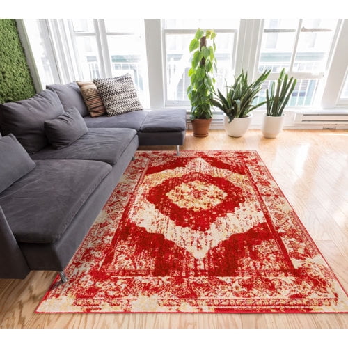 Well Woven Sydney Red/Beige Area Rug