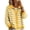 Yellow, variant on Women's Striped Knit Cardigan Sweater Jacket - Casual Collared Button Front Long Sleeve Ribbed Cuff Outerwear for Fall Winter Layering Dark Blue L