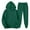Dark Green, variant on Mens Sweat Suits 2 Piece Set Casual Hooded Winter Fall Fleece Hoodie And Joggers Solid Color Workout Activewear Suit