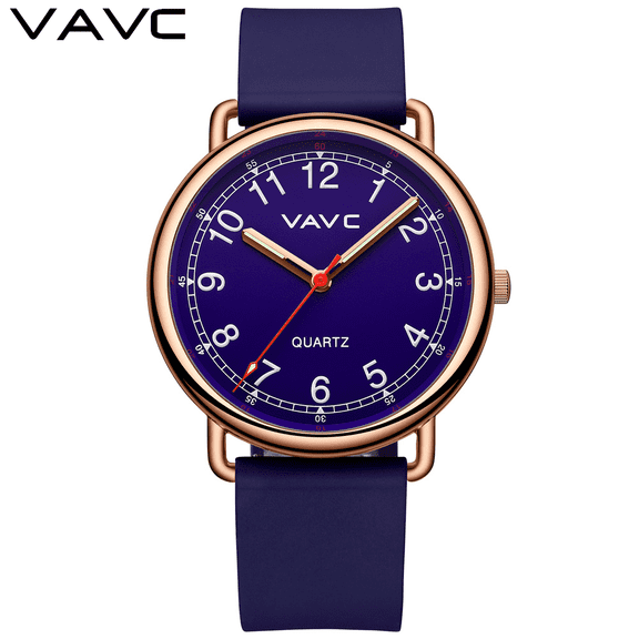 VAVC Nurse Watch Women with 24hr Big Dial 41MM Easy to Read for Female Teen