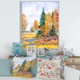 thumbnail image 2 of Designart 'Autumn Forest By The Lake Side V' Lake House Framed Canvas Wall Art Print, 2 of 5