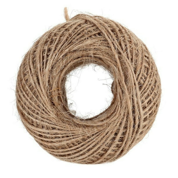 100M Natural Hemp Cord Jute Twine String Rope for Arts Crafts DIY Gift  Packing Wedding Birthday Baby Shower Decoration Gardening Ornament 