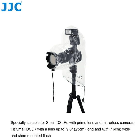 2 Pcs Camera Rain Cover with Flash Cover Waterproof Camera Bag Raincoat for Sony A6600 A6500 A7IV A7III Nikon Z7 Z6 Z5 as the picture