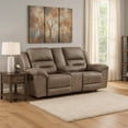 thumbnail image 6 of Henry 81 Inch Dual Manual Recliner Loveseat Brown Microfiber- Solid Wood, 6 of 6