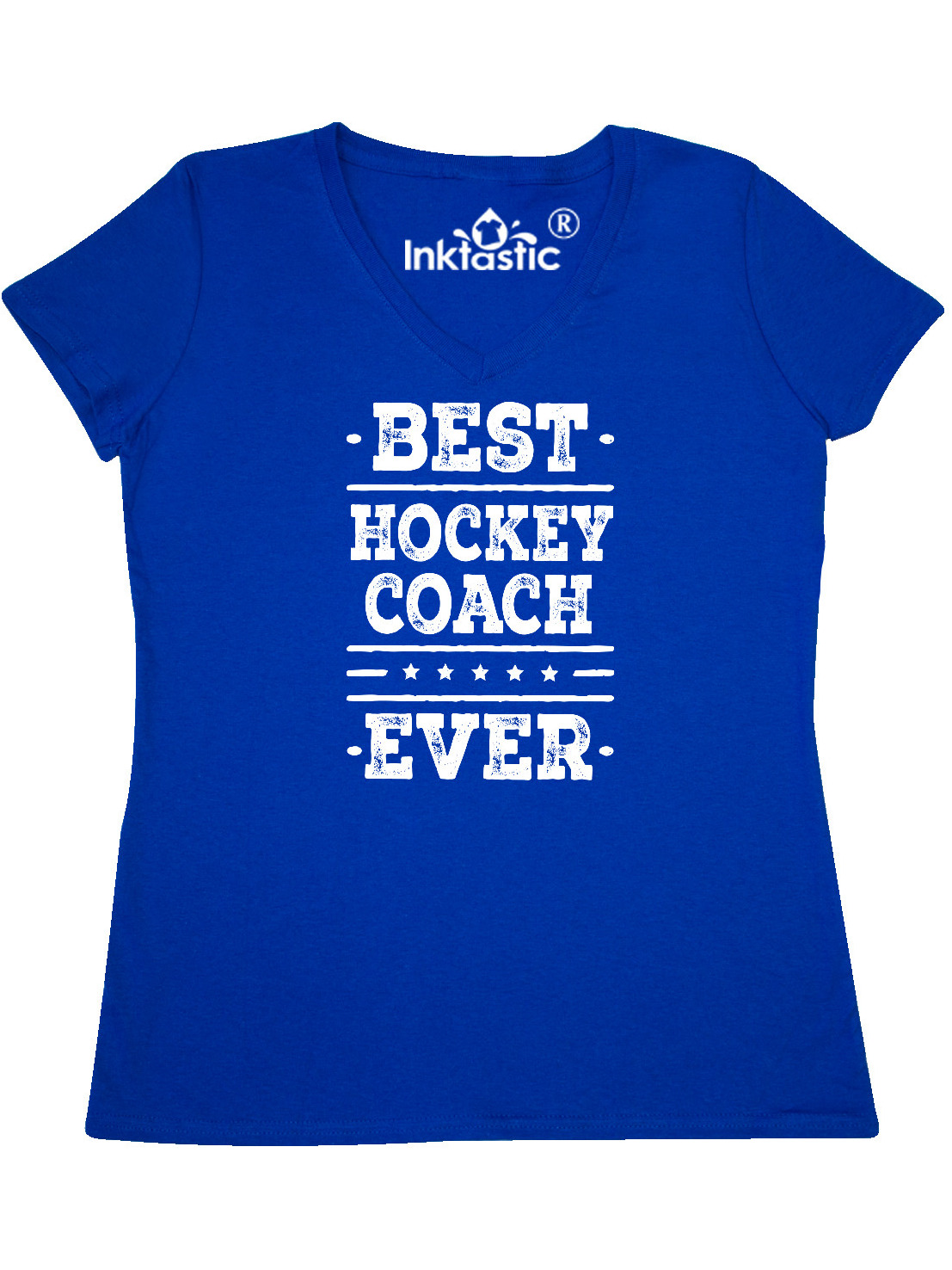 INKtastic Best Hockey Coach Ever Women's VNeck TShirt