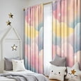 thumbnail image 5 of Blackout Kids Curtains,Pastel Cloud Starry Sky Childrens Insulated Curtains Set Of 2,Bedroom Essentials,Toddler Room Decor 52"x84", 5 of 5