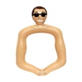 thumbnail image 1 of Marco de fotos inflable con juguete de hombre musculoso, accesorio decorativo, marco de selfie creativo para carnaval, fiesta de graduación, cumpleaño, 1 of 9