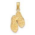 thumbnail image 3 of FJC Finejewelers 14k Yellow Gold Marco Island On Double Flip-flop Charm, 3 of 4