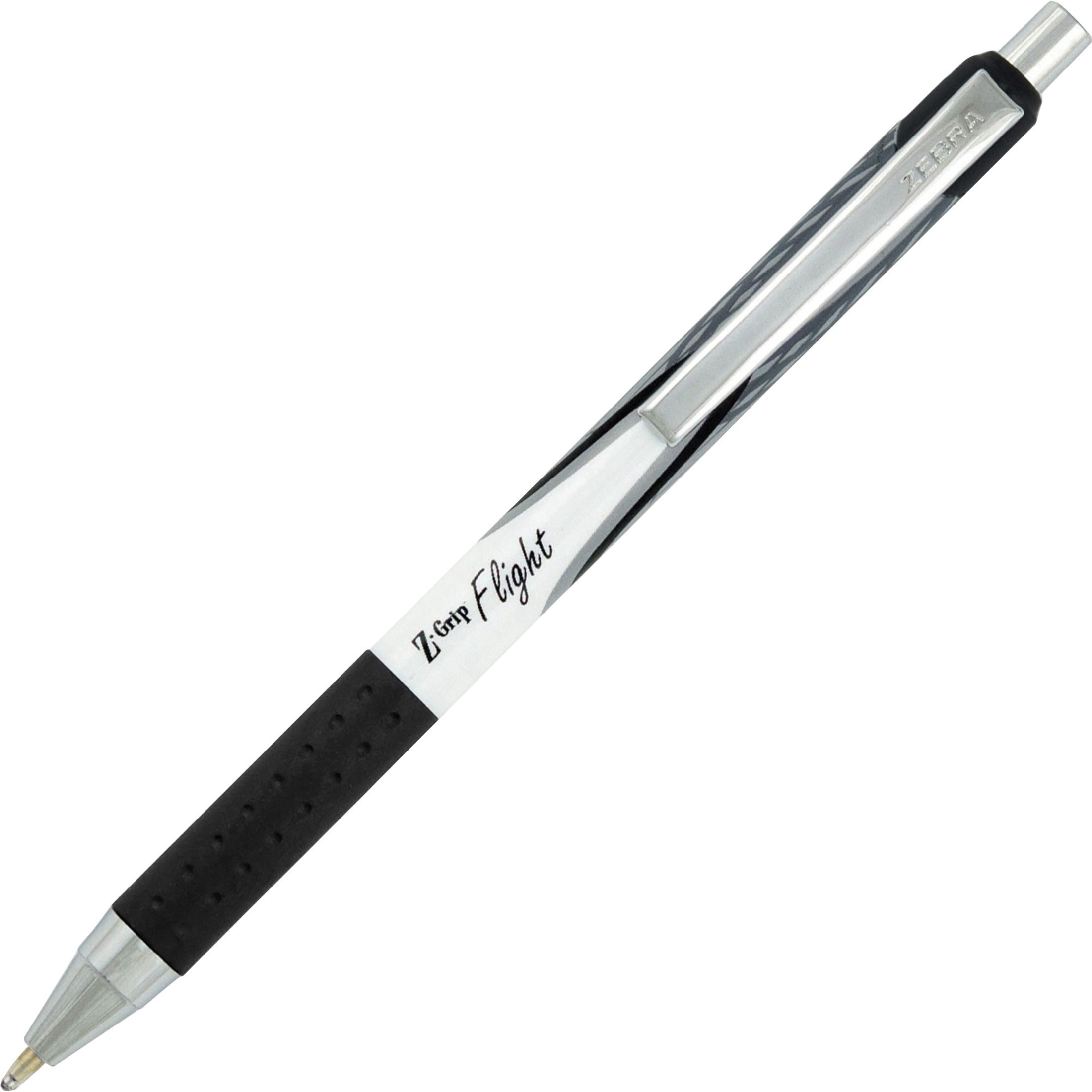 Zebra Z-Grip Flight Retractable Ballpoint Pen Black Ink/Barrel 20924 1.2 mm 