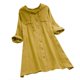 thumbnail image 2 of Puntoco, camiseta de manga larga con capucha de algodón y lino para primavera y otoño para mujer, abrigo de camisa de manga larga con botones de Color sólido, abrigo de longitud media con retroceso Puntoco Puntoco-4606, 2 of 8