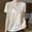 Beige, variant on ATENAR T Shirts for Women Casual V Neck Womens Shirts Solid Color Tee Red XL