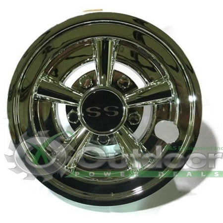 Golf Car Club Canopy - GOLF CART SS HUB CAPS FITS YAMAHA CLUB CAR EZ-GO PAR CAR HUBCAPS 8