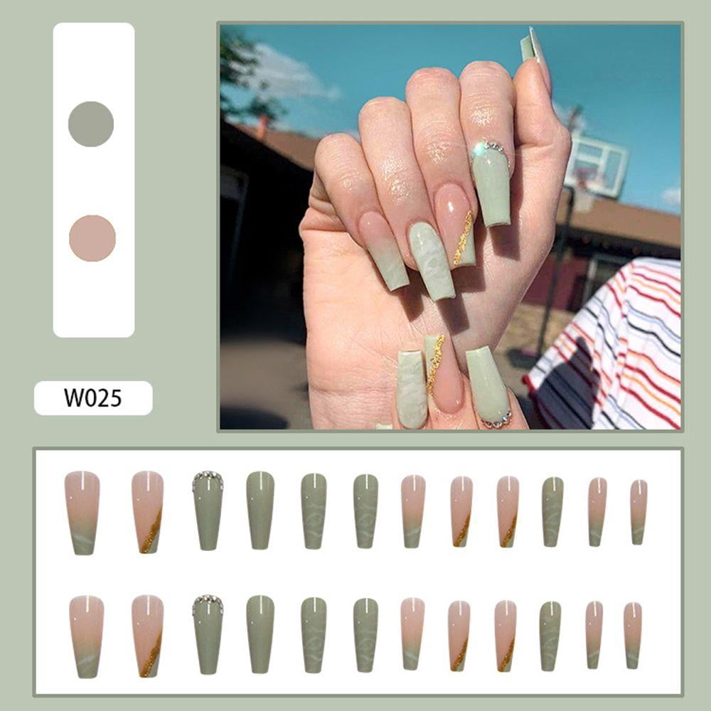 Ballerina Long Coffin Fake Nails