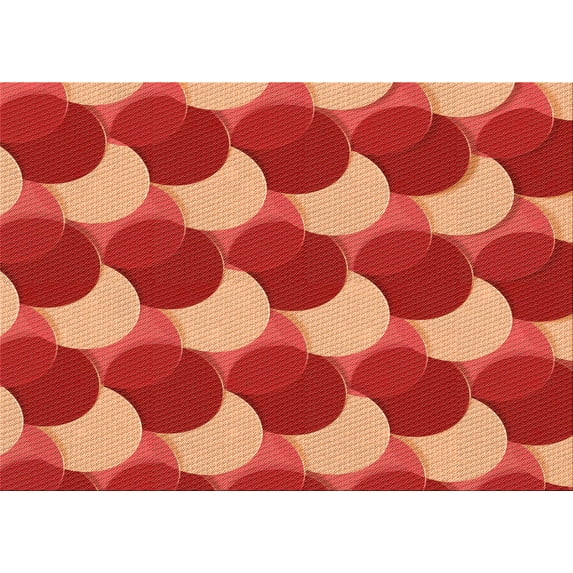 Ahgly Company Machine Washable Indoor Rectangle Transitional Construction Cone Orange Area Rugs, 5' x 8'