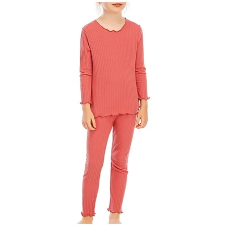 

BELLZELY Womens Pajamas Plus Size Clearance 2PC Children Long Sleeve O-Neck Loose Nightshirt Sleepwear Tops Pants Suit