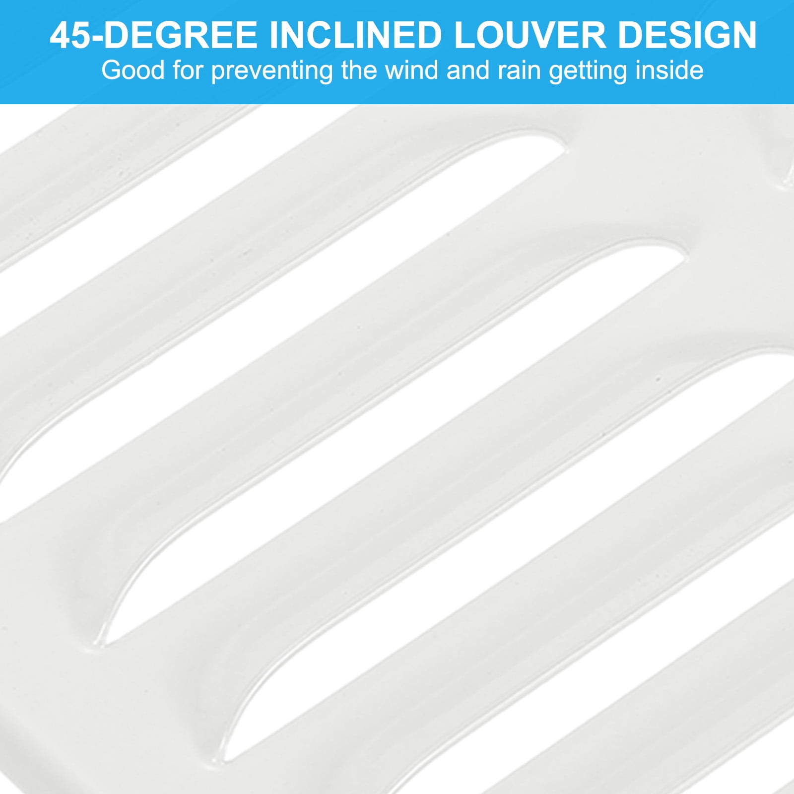 Uxcell Aluminum Vent Cover, Screen Air Grille Ventilation Cover HVAC Louvered Grill for Home Kitchen Fireplace White