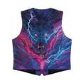 thumbnail image 5 of Garronmavis Cool Wolf Boys Outerwear Vests Lightweight Sleeveless Slim Fit Casual Vests Outfit Fashion 3-button Single Breasted Closure & 2 Slit Pockets Warm Fall Winter Coats, 5 of 7