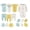 Sunny Side Up, variant on The Peanutshell Newborn Layette Gift Set for Baby Boys or Girls, Tiny Dino, 16 Essential Pieces,0-3 Months