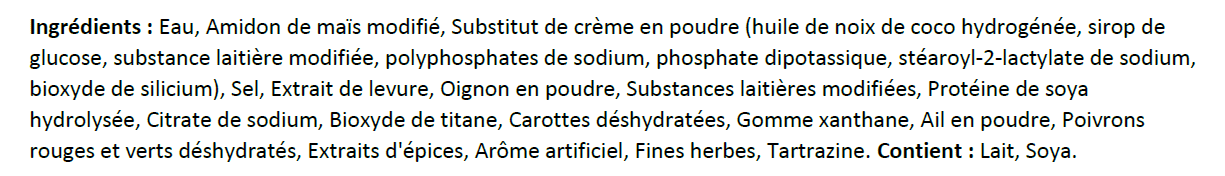 St. Hubert A La King Sauce