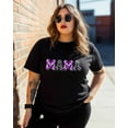 thumbnail image 3 of Women's Graphic T-Shirt Black S Women's Tops MAMA Funny Letters Crew Neck Short Sleeve Shirts for Women, 3 of 3