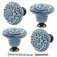 thumbnail image 4 of Sky Blue Ceramic Knobs and Pulls - Retro Drawer and Cabinet Knobs, 34mm / 1.3Inch Diameter (10Pcs), 4 of 4