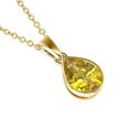thumbnail image 1 of Pendentif Saphir Jaune/collier Saphir Jaune/ Saphir Jaune/ Pierre Précieuse, 1 of 2