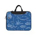 thumbnail image 2 of YFYANG 14 inch Universal Laptop Bag Oxford Cloth Laptop Sleeve, Multi-functional Blue Cartoon Sea Creature Graffiti Pattern Notebook Computer Messenger Bag Handbag, 2 of 8
