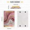 thumbnail image 3 of Iauyy Modern Square Bathroom Tray with Handles - Acrylic & Aluminum Alloy Vanity Countertop Organizer ，Golden Marble, 3 of 7