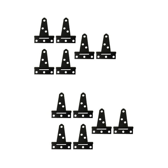 Home Door Hinge Replacement T-hinge Furniture Kitchen Cabinet Hinges Vintage Carbon Steel 12 Pcs
