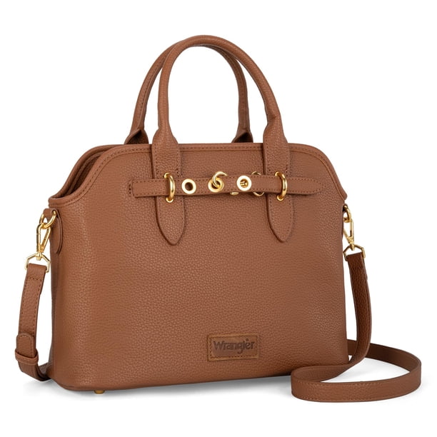 Bolso Montana West Wrangler WG201-8012BR de cuero vegano marrón