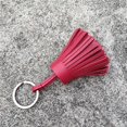 thumbnail image 4 of Keychain Decorative Keyring Leather Pendant Hanging Crafting Handmade Tassel Handmade Handicraft Key Chain Hanging Decoration Holder Purse Wallet Wine Red, 4 of 6