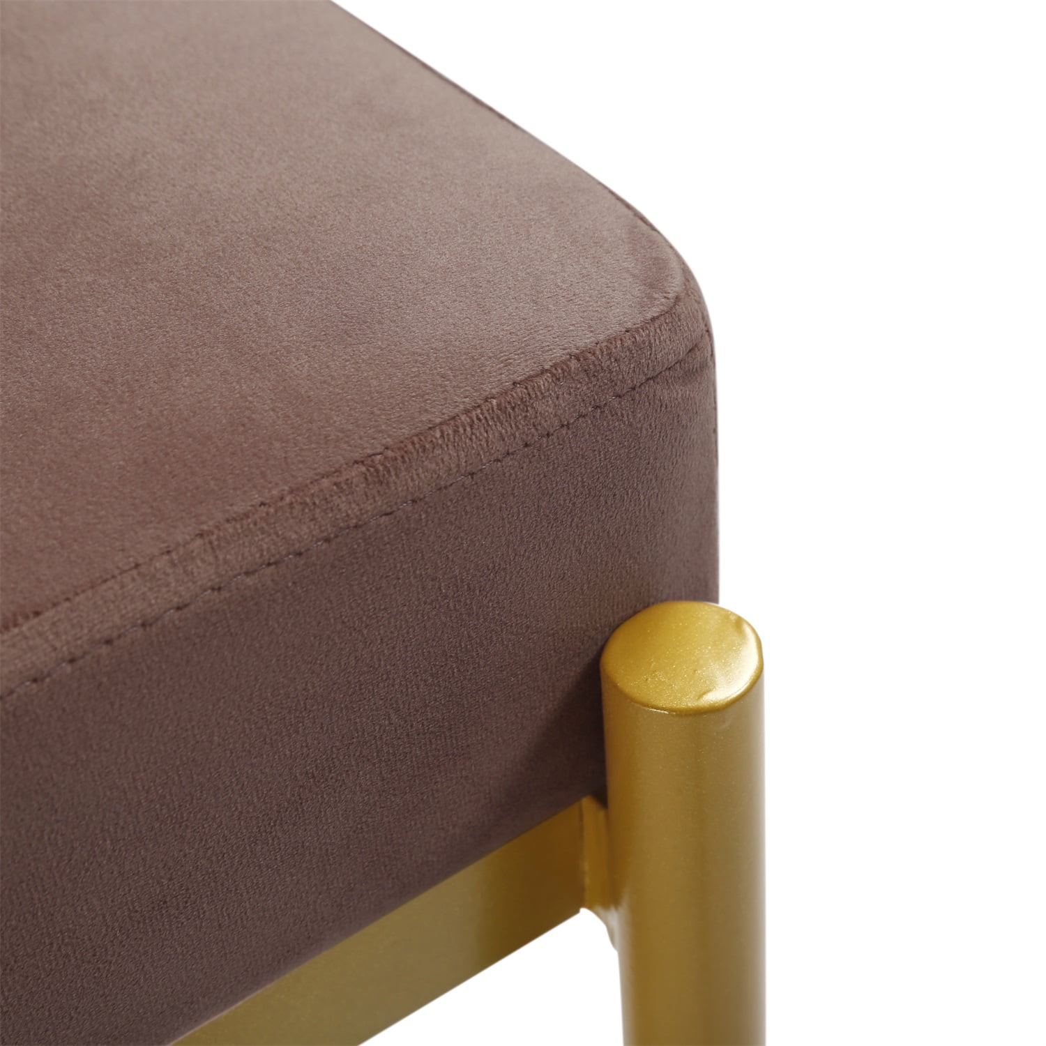 Kadyn Long Upholstered Bench, Metal Entryway Bench for Bedroom, Modern Velvet End of Bed Bench for Entryway, Pink Kadyn Long Upholstered Bench, Metal Entryway Bench for Bedroom, Modern Velvet End of Bed Bench for Entryway, Pink