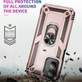 thumbnail image 6 of YEYKX for Motorola Moto G Play 4G 2024 6.5-inch Phone Case, Impact Resistant Metal Ring Magnetic Support Kickstand Drop Protector Cover for Motorola Moto G Play 4G 2024 6.5-inch,Rose Gold, 6 of 7