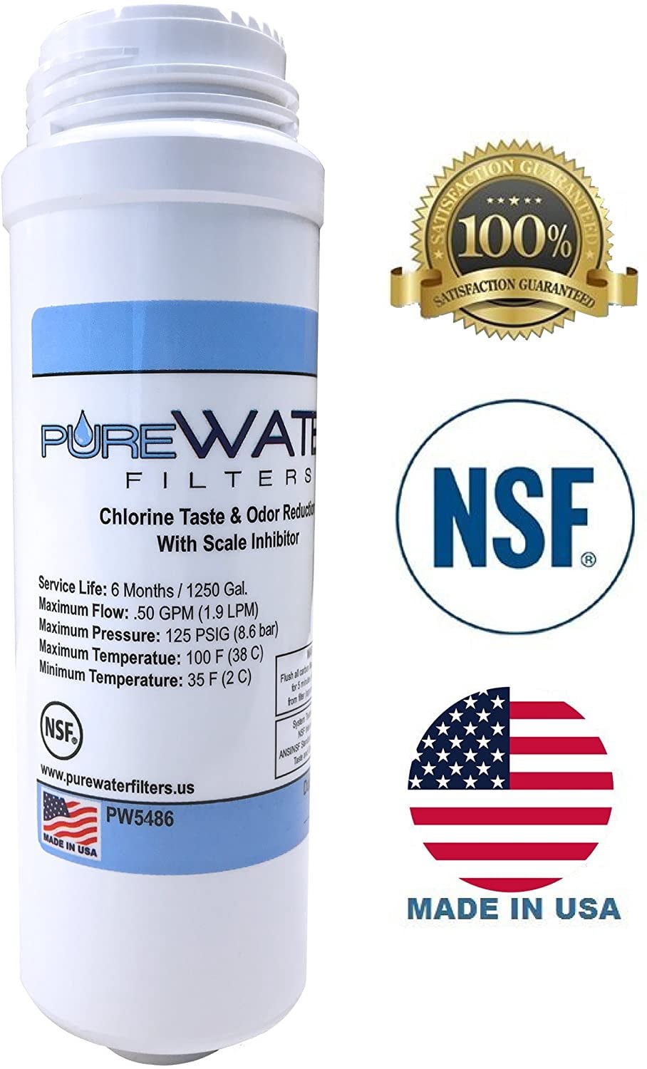 PureWater Filters Replacement Water Filter Cartridge for Keurig Commercial Brewers, Model KQ8 PW5486