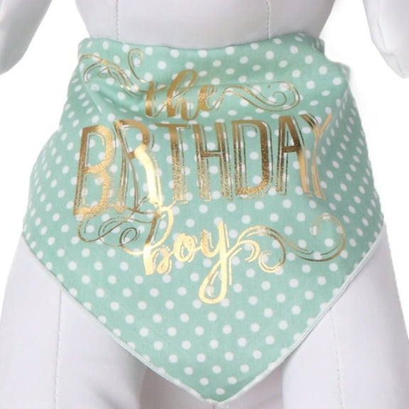 Tail Trends Happy Birthday Dog Bandana with The Birthday Boy Dog Bandana - 100% Cotton