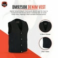 thumbnail image 2 of Daniel Smart S to 8XL Biker Vest for Men Plain Sides Motorcycle Black Denim Vest, 2 of 7