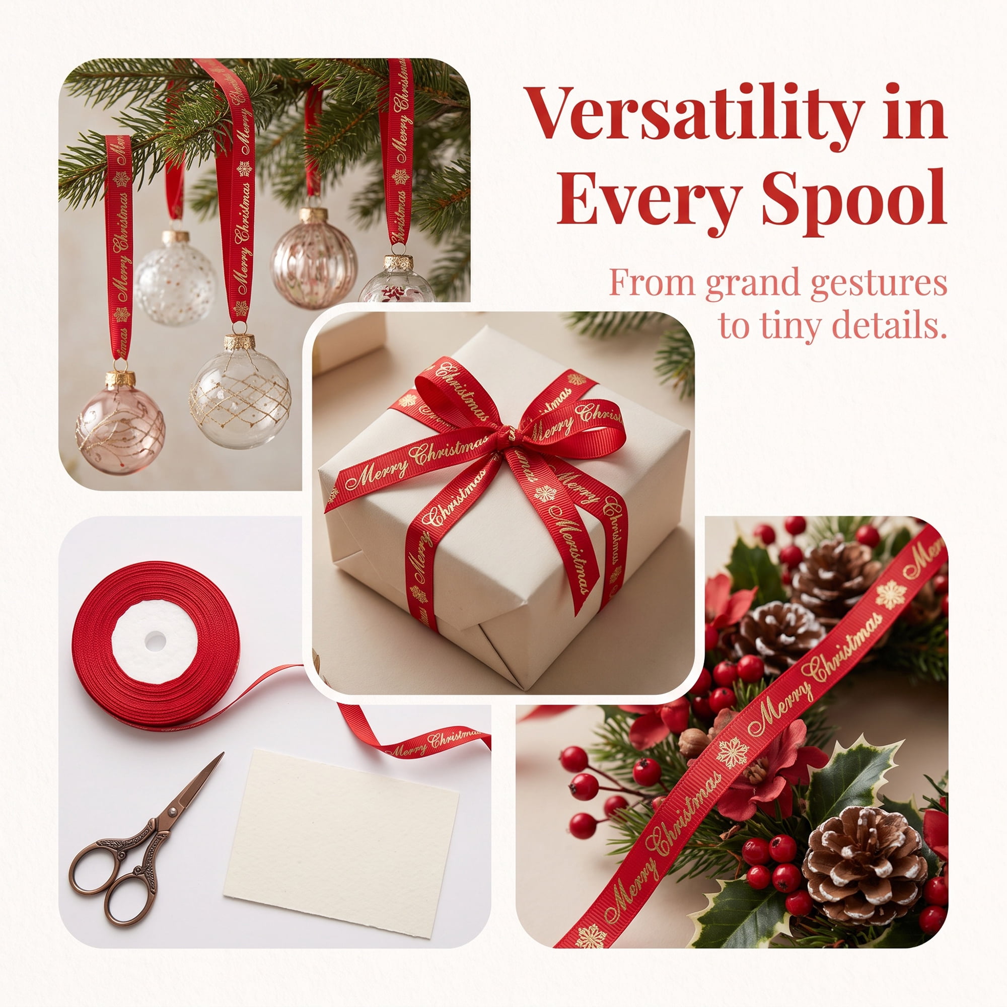 Unique Bargains Vibrant Cartoon Ribbon for Gift Wrapping Red Letter Pattern 5.5 Yard
