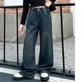 thumbnail image 6 of KVPLBQFD Barrel Jeans Baggy Black Jeans Empire Pants Pantalones Para Niños Clothes for Toddler Girls 5/6 Girls Clothes Girl Clothes 2t, Blue 11-12 Years, 6 of 9