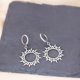 thumbnail image 3 of Pendientes de aro de acero inoxidable Shaofei con símbolo del sol para mujer, 3 of 5